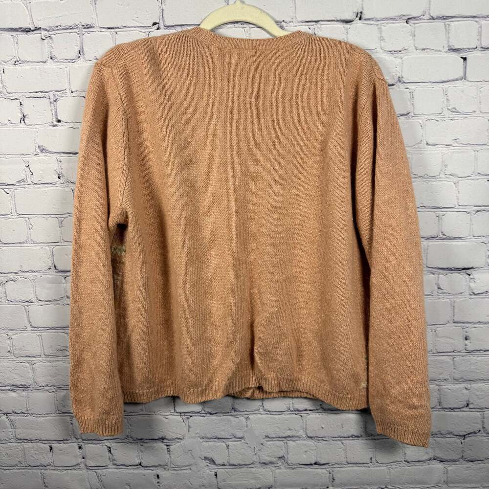 Monterey by Koret Cottagecore Cardigan Pink Knit Size Large Grandma Sweater - Picture 4 of 6